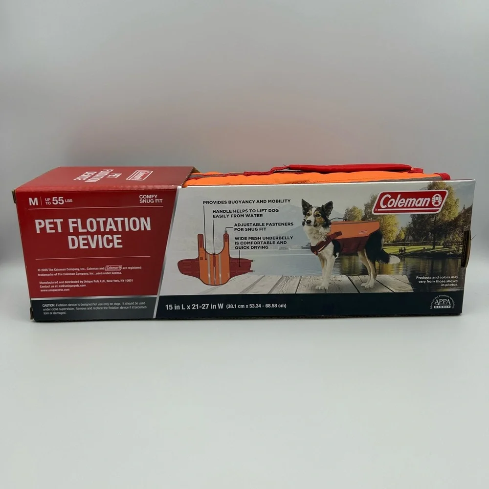 *New* Coleman Pet Flotation Device in Orange and Red - Picture 3 of 7